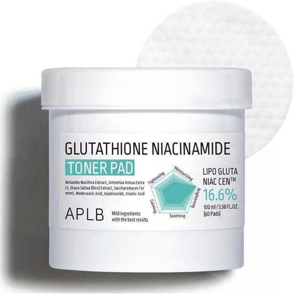 Aplb Almohadilla TóNica De GlutatióN Y Niacinamida, 100 Ml (60 Almohadillas) #100Ml (60Pads) 1PCS White-image