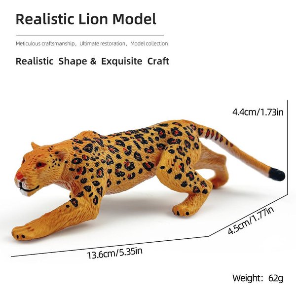 Wysokiej JakośCi Solidne Modele Dzikich ZwierząT Tygrys, Lew, SłOń, Zebra Figurka Akcji Model Figurki Pcv Kolekcja Zabawka Dla Dzieci-image