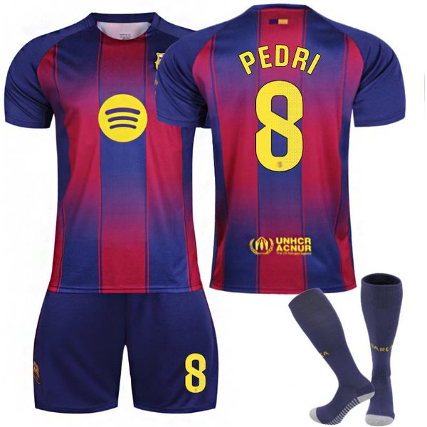 (#8 Pedri) Camiseta De FúTbol Local FC Barcelona 25-26 La Liga Para NiñOs Y Adultos M-image