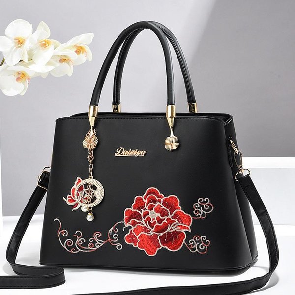 El Nuevo Bolso De Mano Bordado Floral Para Danza Es VersáTil, Moderno, Tendy Y De Alta Gama. Es Un Bolso Bandolera De Gran Capacidad Y Un Bolso Cruzado .-image