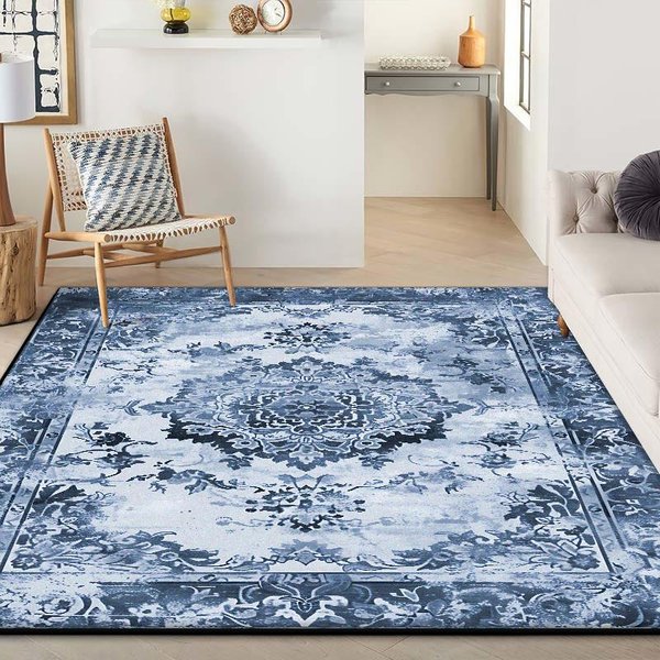 Bohemski Retro Dywan Salon Perski Dekoracja Sofa ŁAtwe Czyszczenie Dywan 200X300Cm Konfigurowalny Sypialnia Mata AntypośLizgowa PodłOga 60*90Cm Gray-image