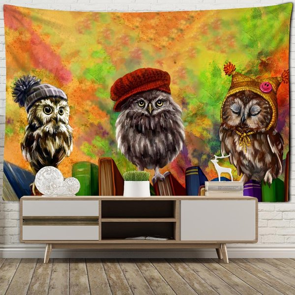Tapiz De BúHo PsicodéLico Colgante De Pared Hippie Tapiz BrujeríA Universo Estrellado Boho Arte Tela De Fondo Para Dormitorio DecoracióN Del Hogar 95X70Cm Brown-image