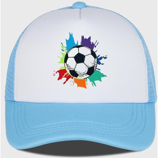 Stylowa Siatkowa Czapka Z Daszkiem Graffiti PiłKa NożNa – Unisex OddychająCa Siatka Regulowana Czapka Baseballowa – Prezent Dla Fana – Codzienna Sportowa Czapka PrzeciwsłOneczna Black-image
