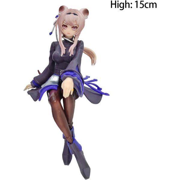 Juego Arknights Lin Figura Sentada TapóN De Fideos Figura De Anime Figura De AccióN Modelo Adornos Coleccionables DecoracióN MuñEca Juguete Gray-image