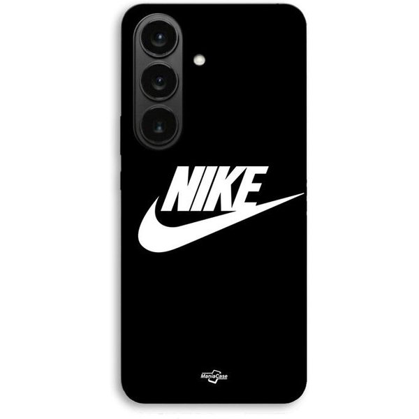Funda De TeléFono - Maniacase - Samsung Galaxy S26 - Silicona TPU - Negra - Logo Nike Blanco Negro-image