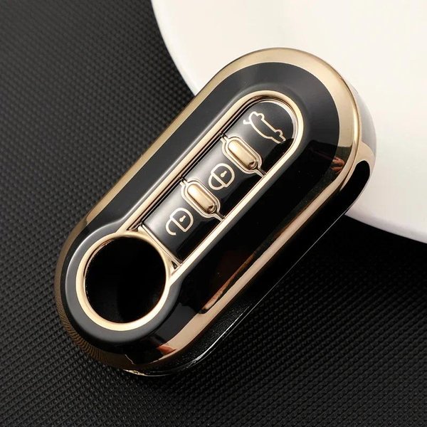 Automatyczna SkłAdana Obudowa Kluczyka Typu Flip Fob Do Fiat Ducato 500 500L Panda Grande Punto Lancia Musa 3 Przyciski Pokrowiec Na Kluczyk Samochodowy TPU-image