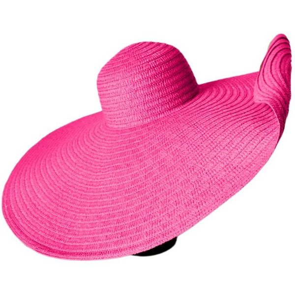 Sombreros De Sol Plegables De Alta Calidad Con Ala Ancha Grande 70Cm De Paja Oversize Sombrero De Playa ProteccióN UV Sombrero De Paja Para Viaje-image