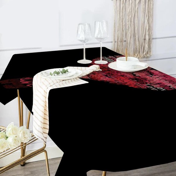 Manteles De PoliéSter Decorativos Lavables Resistentes A Manchas Mesa D-Dr Pepper Para Mesa De Comedor Fiestas Y Bodas 90X140Cm-image