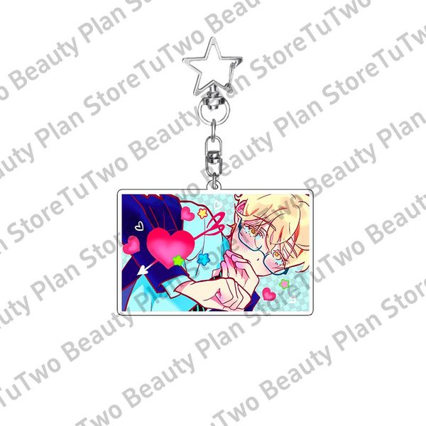 Parejas Dibujos Animados Anime Alien Stage Llavero AcríLico Kawaii Mizi SUA Till Lindo Para Mujeres Hombres Bolso Llavero Llaveros JoyeríA Colgante Para Coche About 5Cm White-image