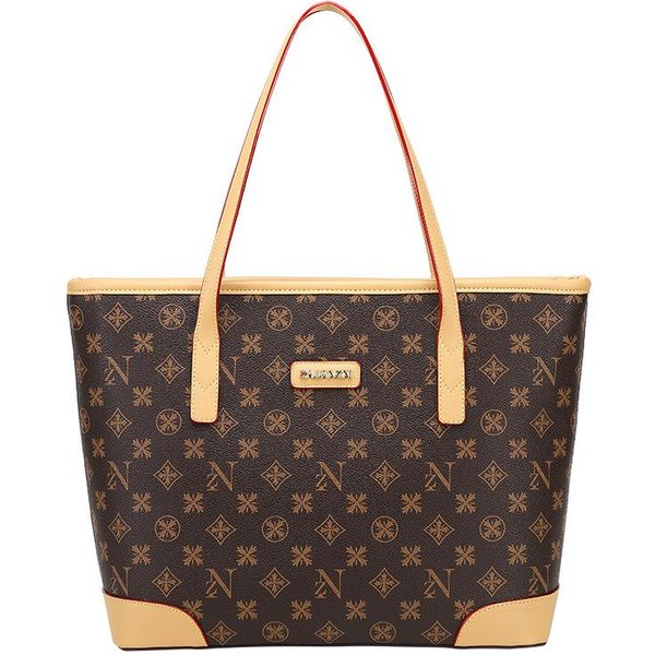 Bolso Retro De Moda De Un Hombro Bolso Tote Para Viaje Al Trabajo Simple Estampado Gran Capacidad Bolso De Mano Bolso De Mujer-image