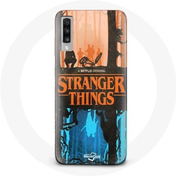 Funda - Maniacase - Samsung Galaxy A50 - Negra - Flexible - Stranger Things Negro-image