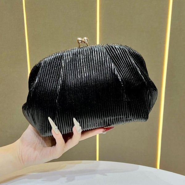 Torebka Wieczorowa, Modna Damska Torebka Na Ramię I Crossbody, Torebka Chmurka, Torebka RęCzna Czarny-image