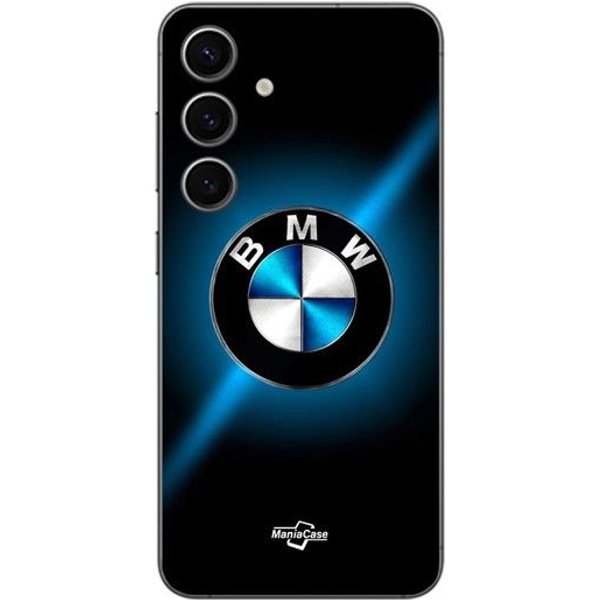 Etui Na Telefon - Maniacase - Samsung Galaxy S24 - Logo Bmw - Czarno-Niebieskie BłYszcząCe - MięKkie Czarny-image