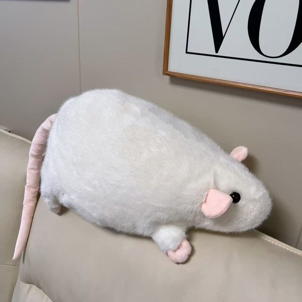 Kreatywna DużA Lalka Mysz 35Cm Pluszowa KreskóWka GałąZka Kwiatowa Lalka Szczur Bardzo DużA MięKka Figurka ZwierzęCia Prezent Dla Dzieci Urodziny 40Cm-image