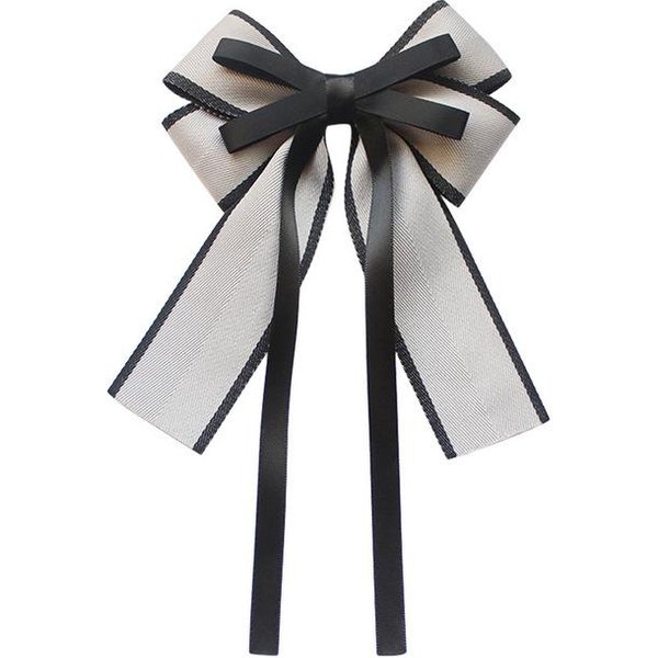 Broches De Lazo De Cinta Para Mujer Broche De Cuello De Perla De Cristal Para Mujer Camisas Trajes Corbata Pajarita De Tela Accesorios De Ropa-image