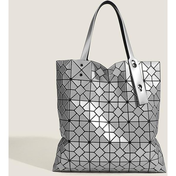 Geometryczna Diamentowa Stylowa DużA Torba Typu Tote, Modna Torba, Jednoramienna, Do RęKi, DużA Pojemność Damska Torba Srebro-image