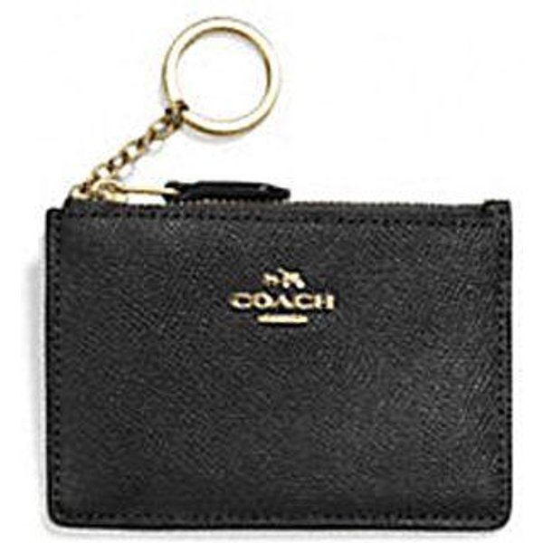 Etui Na Identyfikator Coach Skinny Jednokolorowe SkóRzane Etui Na Karty Mini Damskie Etui Na Karty Czarne 57841-LIBLK Basic Set (Bag+Dust Bag)-image