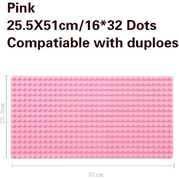 51*25.5Cm DużE CząStki Klocki PłYta Podstawowa CegłY PłYta Podstawowa DIY Zabawki Edukacyjne Dla Dzieci CegłY śCienne RóżOwy-image