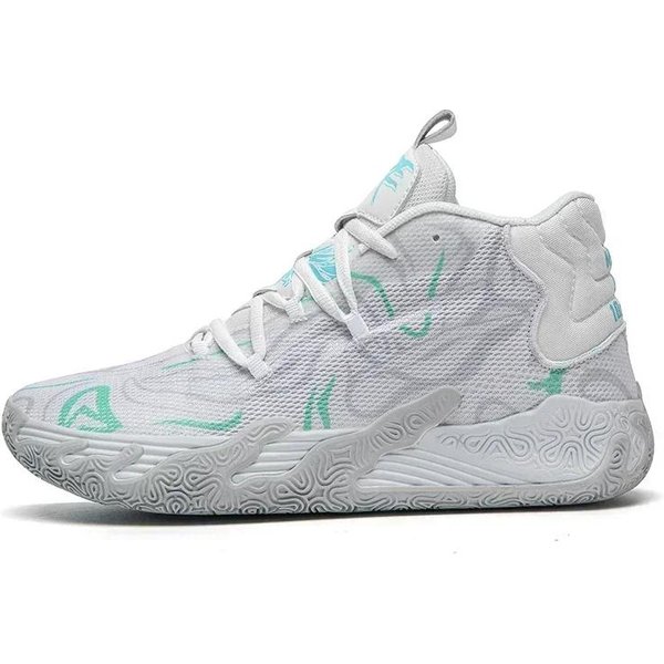 MęSkie Buty Do KoszykóWki Wysokiej JakośCi Amortyzowane Buty Treningowe Markowe Damskie Buty Do KoszykóWki Ulicznej Sportowe Unisex TenisóWki 44 White-image
