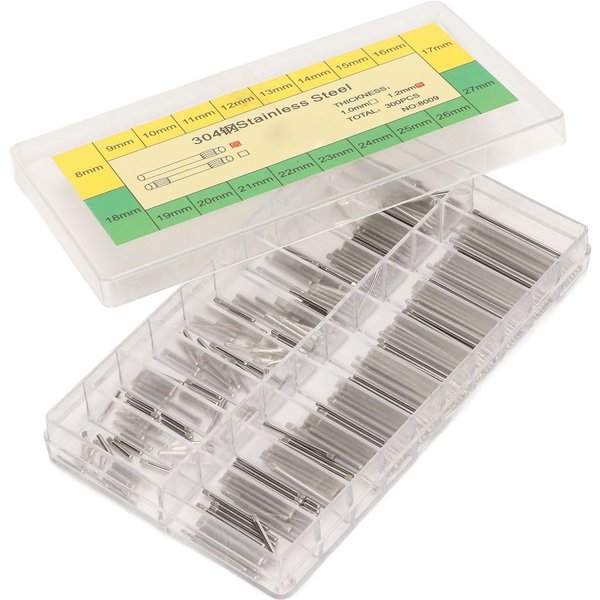 300 Piezas De Pasadores Para Correas De Reloj De 1,2 Mm, De Acero Inoxidable, Resistentes A La CorrosióN, Herramienta De ReparacióN De Barras De Resorte.-image
