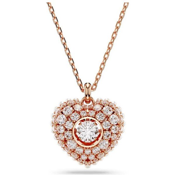 Swarovski Idyllia Hyperbola Wisiorek Serce Cyrkonia Imitacja KryształU RóżOwe ZłOto Imitacja PerłY Naszyjnik Damski Naszyjnik 5680402 Shopping Bag Beige-image
