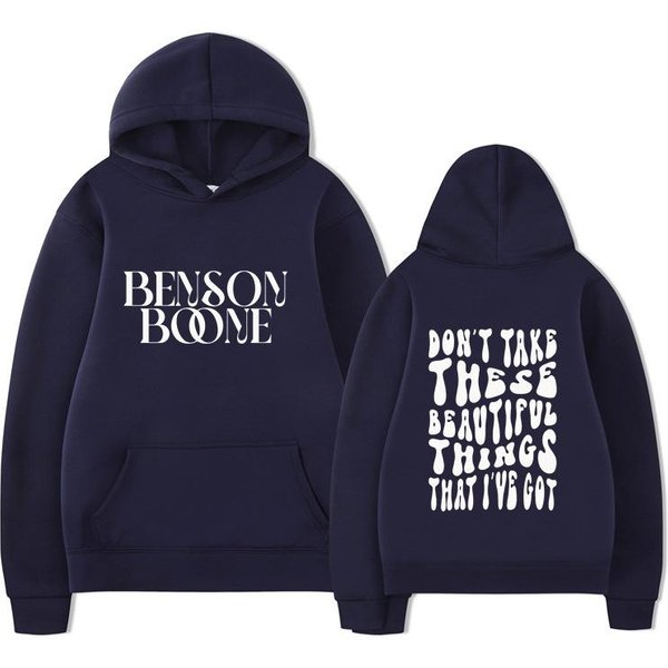 Sudadera Con Capucha Benson Boone Para Hombre Y Mujer, Sudadera Estampada Unisex, Ropa Urbana Estilo Hip Hop, Tops De Moda De OtoñO Invierno M Gray-image