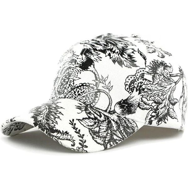 Ldslyjr Cztery Pory Roku Poliester Nadruk Casquette Czapka Baseballowa Regulowana Outdoorowa Snapback Czapki Dla MężCzyzn I Kobiet 114 55-60Cm Adjustable BiałY-image