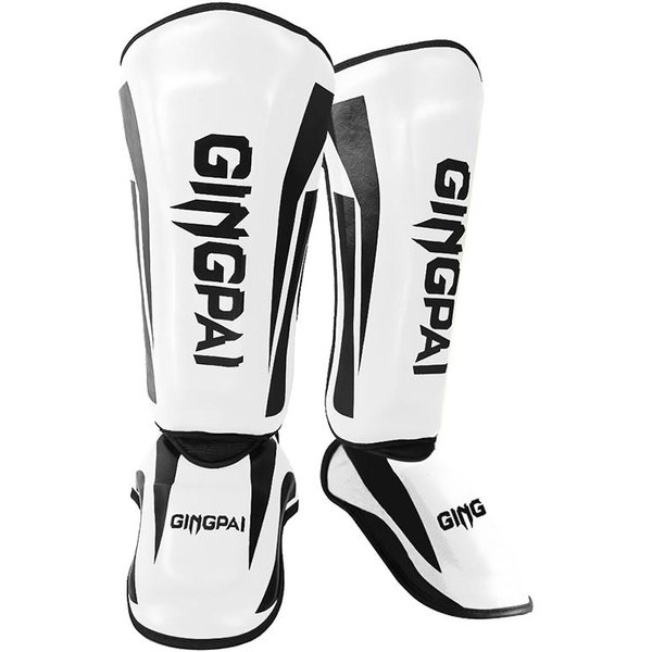 Protector De Tibia De Kickboxing Boxeo Rodilleras Protector De Pierna De Artes Marciales Muay Thai Tobilleras De Taekwondo S White-image