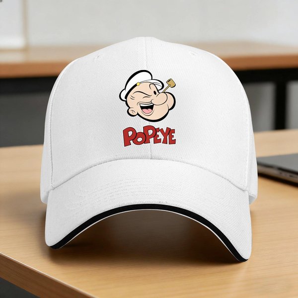 Ojos De Pez El Marinero Gorra De BéIsbol Informal Verano Gorra De Camionero Transpirable Tenis Skate Gorra Snapback Mujeres Hombres Gorras De BéIsbol Geniales One Size White-image