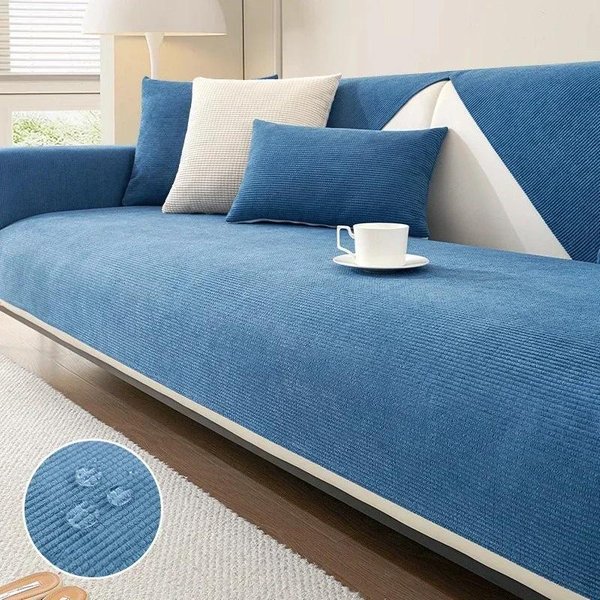 Fundas De Sofá De Color SóLido Para Sala De Estar Polar Antideslizante CojíN Para Sofá Simple Universal Protector De Sofá DecoracióN Del Hogar 45X45 Pillowcase 1Pc Gray-image