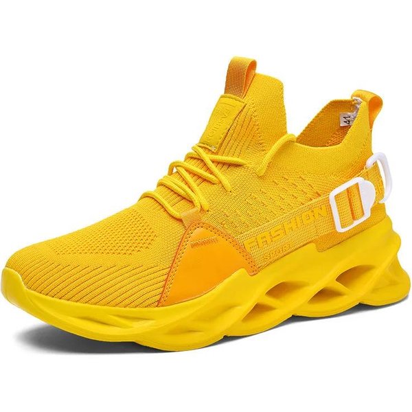MęSkie Buty OddychająCe Modne Siateczkowe Buty Do Biegania MęSkie Wysokiej JakośCi Unisex Lekkie Tenisowe Koszyki Sportowe Trampki Dla MężCzyzn 44 żółTy-image