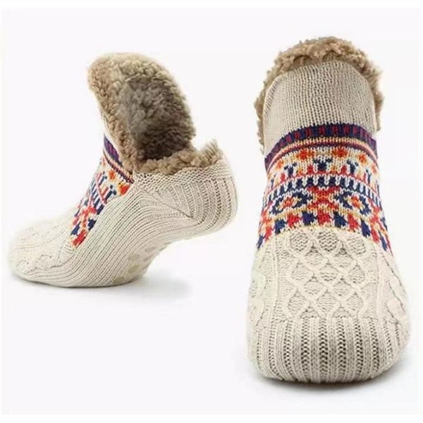 Calcetines De Suelo Para OtoñO E Invierno, Calcetines CáLidos Para El Hogar Para Mujeres Y Hombres, Calcetines Para La Nieve, Calcetines Para Dormir, Zapatillas, Calcetines Para Hombres, Calcetines De Yoga Antideslizantes 43-45 Beige-image