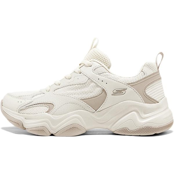 Skechers Bobs AmortiguacióN Resistente A La AbrasióN Transpirable Ligero CañA Baja Zapatillas Chunky Mujer Ecrú 117685-NAT 38.5 White-image