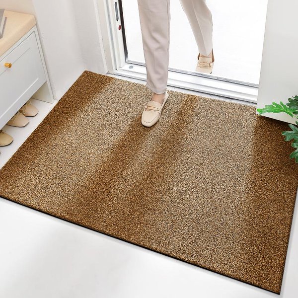 Puerta De Entrada Simple Que Raspa El Barro, Resistente Al Desgaste, EliminacióN De Polvo, Alfombra De Piso De Entrada, Alfombra De Pasillo De Casa, Piso Antideslizante 42*67Cm Beige-image