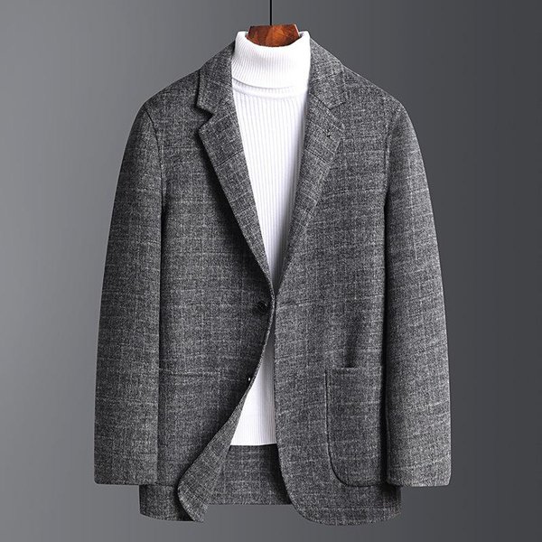 OtoñO E Invierno Nuevo Traje De Lana De Doble Cara Hecho A Mano Traje Casual De Lana De Doble Cara Para Hombre Top De Traje PequeñO De Lana 3XL-image