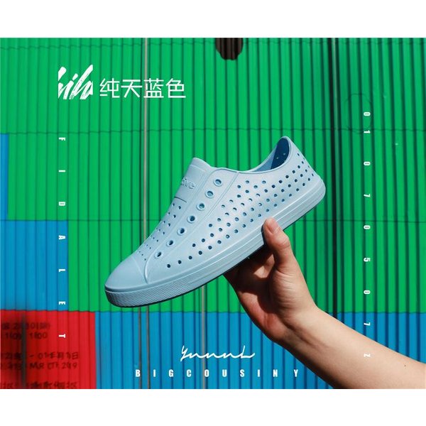 Verano Familia Zapatos De Hombre Mujer Huecos Transpirables Zapatos Con Agujeros Baotou Zapatos Para Vadear Playa Unisex Zapatos Casuales Ligeros 36 45 42 Blue-image