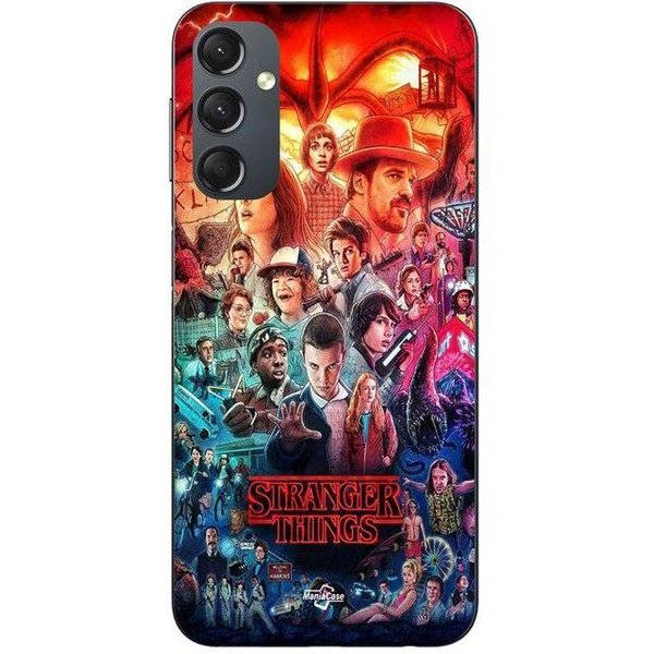 Coque De TéLéPhone - Maniacase - Samsung Galaxy A14 - Noir - Silicone Tpu - Stranger Things Negro-image