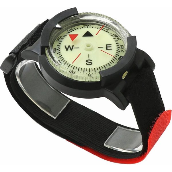 BrúJula De Buceo Submarino 50M BrúJula De MuñEca Luminosa Para Buceo Herramienta De NavegacióN Impermeable Para Buceo Camping Ciclismo Exterior Negro-image