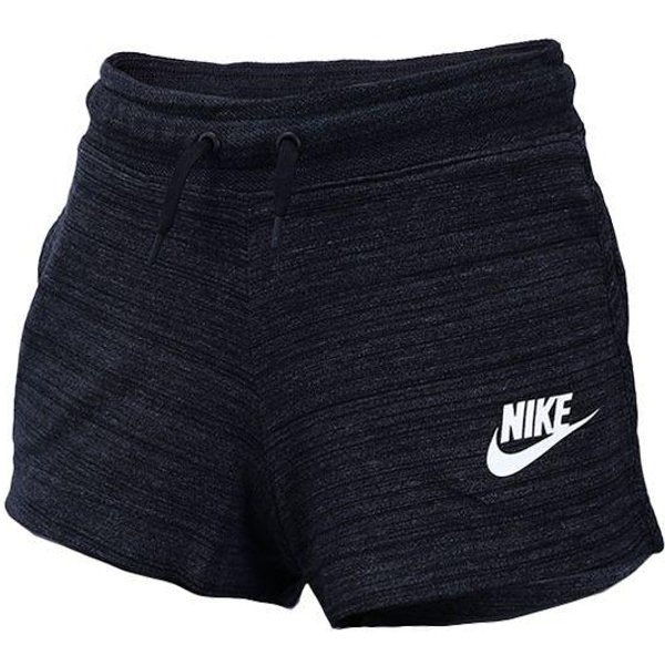 Nike Sportswear Av15 Dzianinowe Teksturowane Szorty Damskie Z Sznurkiem ŚRedni Stan Czarne 885388-010 XL Black-image