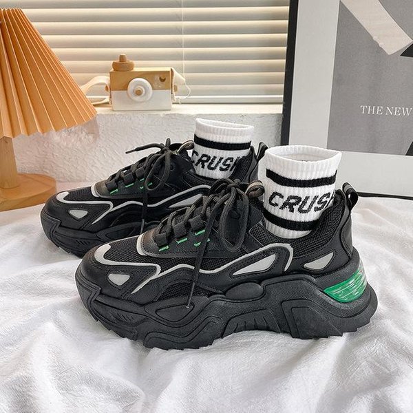 Zapatos Blancos Primavera OtoñO Mujer Zapatos Casuales De Suela Gruesa Para Aumentar La Altura Zapatillas De Running Para Mujer Modernas 40-image