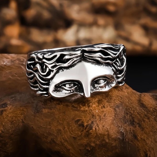 Anillos Faciales De Escultura De Venus Punk Vintage Para Hombres Y Mujeres Anillos De Fiesta Renacentista Accesorios De JoyeríA 9-image