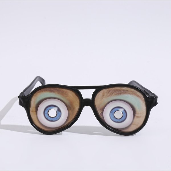 1 Pieza Juguete De Trucos De Halloween Gafas Divertidas De Ojos Broma Gafas De Disfraz Accesorio De Fiesta Para Halloween DíA De Los Inocentes Azul-image