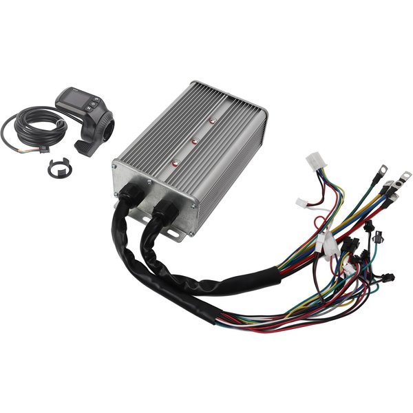 Controlador De Scooter EléCtrico 48V 60V 1500W Y Pantalla LCD GZ3 Kit De ConversióN Para Bicicleta EléCtrica Gray-image