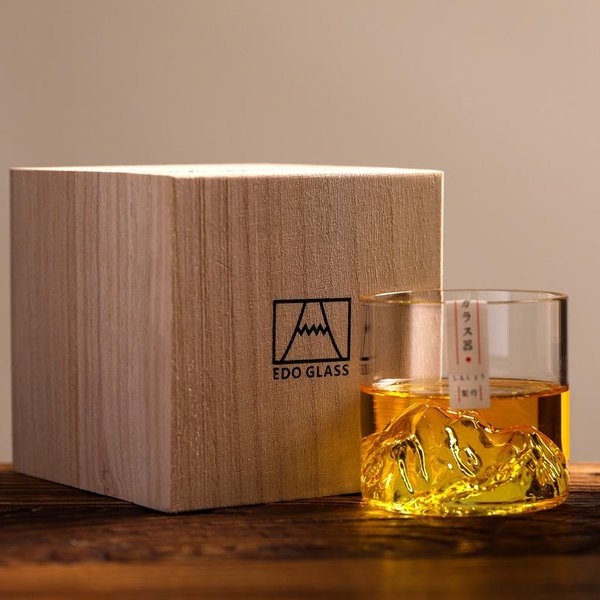 Vaso De Whisky De MontañA 3D JaponéS, Vasos De Whisky Estilo Antiguo Estilo Glaciar, Vaso De Whisky, Caja De Regalo De Madera, Vaso De Vodka, Vaso De Vino 101-200Ml-image
