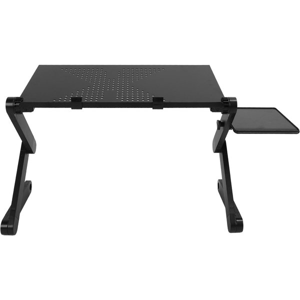 Soporte Ajustable Para PortáTil Base Giratoria 360 Grados Elevador ErgonóMico Plegable Para PortáTil Con Bandeja Para RatóN Negro-image