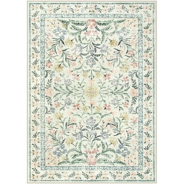 Nowoczesny Paryski OgróD Kwiatowy Zielony Dywan Do Salonu Kwiatowa Estetyka Bogaty Gotycki WystróJ Domu AntypośLizgowa Zmywalna Mata PodłOgowa 120X160Cm-image