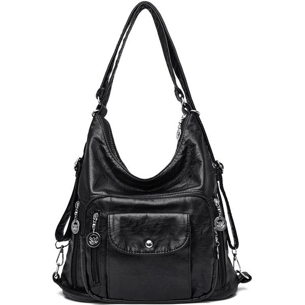 SkóRzana Torba MateriałOwa Damska Torebka O DużEj PojemnośCi Torba Na Ramię Typu Crossbody-image