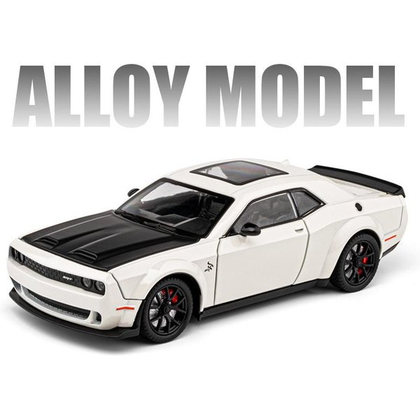 1:32 Dodge Challenger Srt Redeye Hellcat Czerwony Metalowy Model Samochodu Musle Diecast Metalowy Model Samochodu Sportowego Zabawka Dla Dzieci Prezent-image