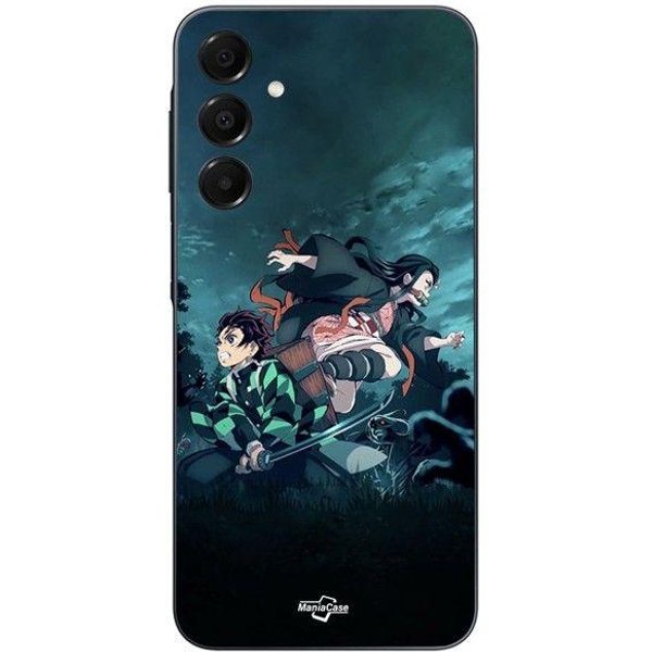 Funda - Maniacase - Samsung Galaxy A16 - Silicona - Negro - Demon Slayer Negro-image