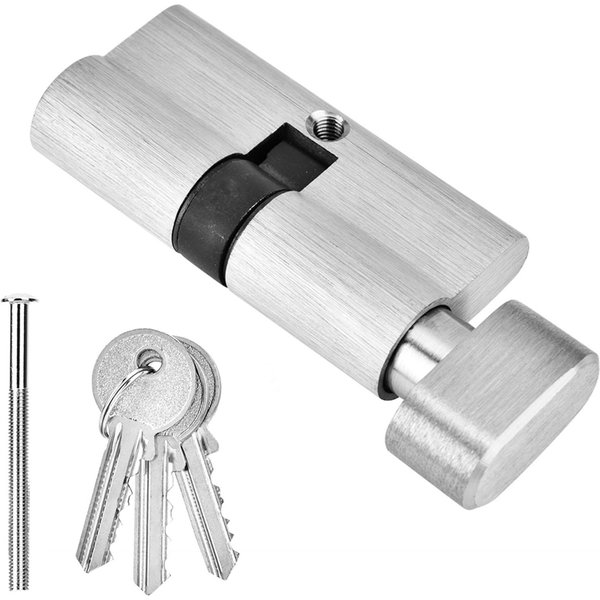 65Mm Miedziany Pojedynczy Otwarty Cylinder Drewniany Cylinder Zamka Do Drzwi Sypialni Z Kluczami-image